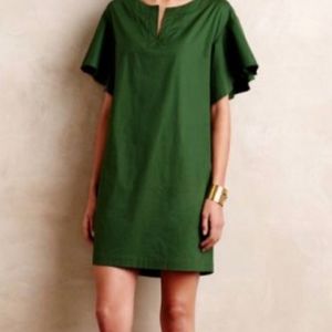 Maeve Anthropologie Green Dress With Pockets